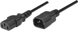 c13 c14 - Manhattan Extension Power Cable C14 To C13 Black 1m - 1 nuotrauka