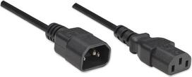 c13 c14 - Manhattan Extension Power Cable C14 To C13 Black 1m - 2 nuotrauka