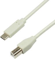 usb type c to usb 2.0 - Logilink USB 2.0 Type-C To Type-B Cable White 1m - 2 nuotrauka