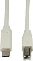 usb type c to usb 2.0 - Logilink USB 2.0 Type-C To Type-B Cable White 1m - 3 nuotrauka