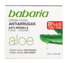 aloe vera veido kremas - Babaria Aloe Vera Anti Wrinkle Face Cream 50ml - 2 nuotrauka