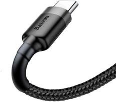 c type 3a baseus - Baseus Cafule USB To USB Type-C Cable 0.5m Grey/Black - 2 nuotrauka