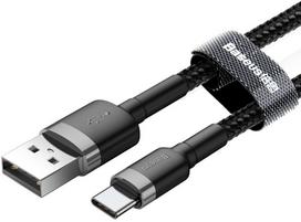 c type 3a baseus - Baseus Cafule USB To USB Type-C Cable 0.5m Grey/Black - 3 nuotrauka