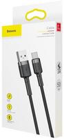c type 3a baseus - Baseus Cafule USB To USB Type-C Cable 0.5m Grey/Black - 8 nuotrauka