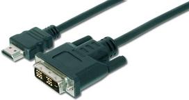 hdmi plug - Assmann Cable HDMI / DVI-D Black 5m - 1 nuotrauka