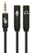 adapteris 3.5mm 2 x 3.5mm - TB Cable 3.5mm / 3.5mm X 2 Black 0.3m - 2 nuotrauka