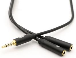 adapteris 3.5mm 2 x 3.5mm - TB Cable 3.5mm / 3.5mm X 2 Black 0.3m - 3 nuotrauka