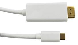 hdmi type c laidas - Qoltec Cable USB 3.1 / HDMI White 1m - 2 nuotrauka