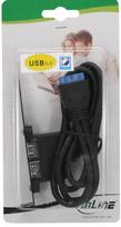 2x 3.5 - InLine Slot Bracket USB 3.0 x4  Black 0.5m - 2 nuotrauka