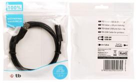 usb a male to a male - TB Cable USB to USB 1.8m Black - 3 nuotrauka