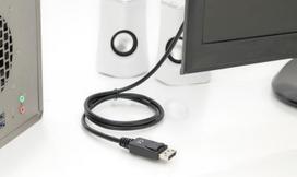 display port laidas - Assman Cable Displayport / HDMI Black 3m - 3 nuotrauka