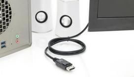 display port laidas - Assman Cable Displayport / HDMI Black 3m - 4 nuotrauka