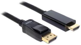 display port laidas - Delock Cable Displayport to HDMI 3m Black - 1 nuotrauka
