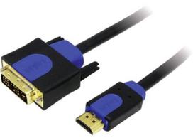 dvi cable - LogiLink Cable HDMI / DVI-D Black 1m - 1 nuotrauka