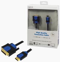 dvi cable - LogiLink Cable HDMI / DVI-D Black 1m - 2 nuotrauka