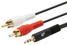 rca 3.5mm 5m - TB Cable 3.5mm / 2x RCA 2.5m - 1 nuotrauka