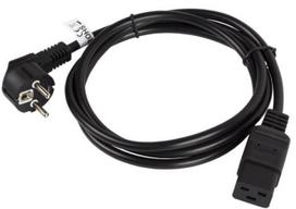 c19 kabeliai - Lanberg Cable Schuko / IEC 320 C19 Black 1.8m - 1 nuotrauka