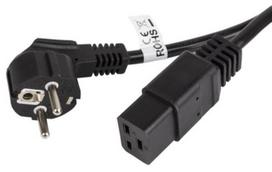 c19 kabeliai - Lanberg Cable Schuko / IEC 320 C19 Black 1.8m - 3 nuotrauka