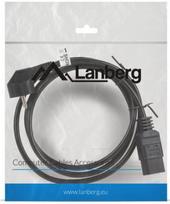c19 kabeliai - Lanberg Cable Schuko / IEC 320 C19 Black 1.8m - 4 nuotrauka