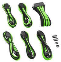 extension cable kit - CableMod PRO ModMesh Cable Extension Kit Black/Light Green - 1 nuotrauka