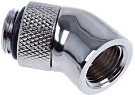 Alphacool Eiszapfen 45° Angle Adapter 1/4" Chrome