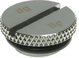 age stop - Bitspower G1/4" Silver Shining Low-Profile Stop Fitting - 1 nuotrauka