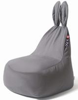 Qubo Bean Bag Mommy Rabbit Grey Soft