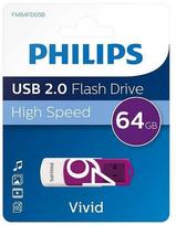 flash 64 usb atmintines - Philips Vivid Edition 64GB Purple (Violetinis) - 3 nuotrauka