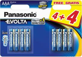 Panasonic LR03EGE Evolta 4+4 x AAA Batteries