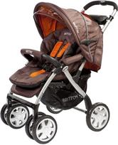 britton vezimeliai - Britton Allroad Stroller Brown/Orange (Rudas/Oranžinis) - 1 nuotrauka