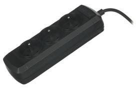 ActiveJet Power Strip 3 Outlet Black 1.5m