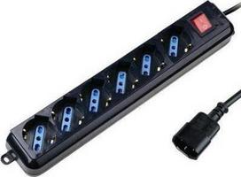 buitinis elektros ilgintuvas - Techly 300415 UPS Power Strip 6 Sockets 1.5m Black - 3 nuotrauka