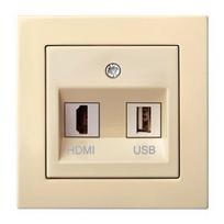 usb jungiklis - Lizdas Liregus Epsilon, be rėmelio, smėlio spalvos - 2 nuotrauka