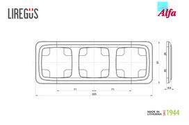 kistukiniai lizdai senukai - Trivietis rėmelis Liregus K14-135-03, smėlio spalvos - 2 nuotrauka