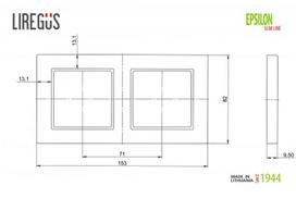 liregus epsilion - Dvivietis rėmelis Liregus K14-145-02, rudas - 2 nuotrauka