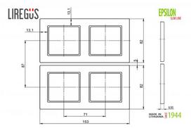 liregus epsilion - Dvivietis rėmelis Liregus K14-145-02, rudas - 3 nuotrauka