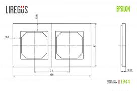 liregus - Dvivietis rėmelis Liregus K14-245-02, juodas - 2 nuotrauka