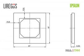 kistukiniai lizdai senukai - Vienvietis rėmelis Liregus K14-245-01, baltas, blizgus - 2 nuotrauka