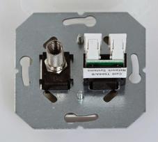 liregus - Antenos ir kompiuterio lizdas Liregus Epsilon baltos spalvos - 3 nuotrauka