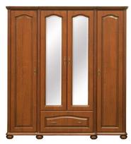 Black Red White Natalia Wardrobe Cherry Wood