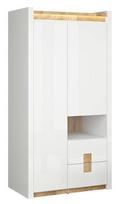 Black Red White Alameda Wardrobe White/Oak