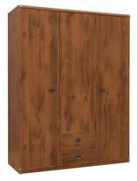 Black Red White Indiana Wardrobe 150x195cm Sutter Oak