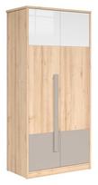 Black Red White Namek 2 Doors Wardrobe Beech/White/Grey