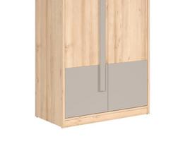 komodas spintos - Black Red White Namek 2 Doors Wardrobe Beech/White/Grey - 4 nuotrauka