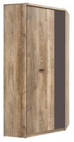 kampines spintos - Black Red White Malcolm II Corner Wardrobe - 2 nuotrauka