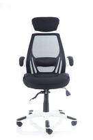 biuro kedes ermitazas - Signal Meble Q-409 Black/White - 3 nuotrauka
