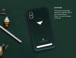 iphone xs max deklas - Vix&Fox Card Slot Back Shell For Apple iPhone XS Max Green - 4 nuotrauka