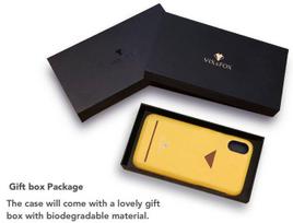 apple kortele - Vix&Fox Card Slot Back Shell For Apple iPhone XR Yellow - 6 nuotrauka