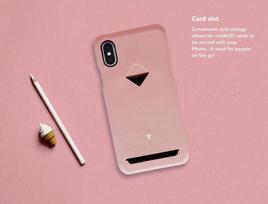 iphone xs max deklas - Vix&Fox Card Slot Back Shell For Apple iPhone XS Max Pink - 5 nuotrauka
