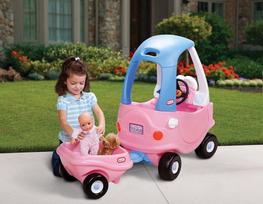 vaikiska priekaba - Little Tikes Cozy Trailer Pink - 2 nuotrauka